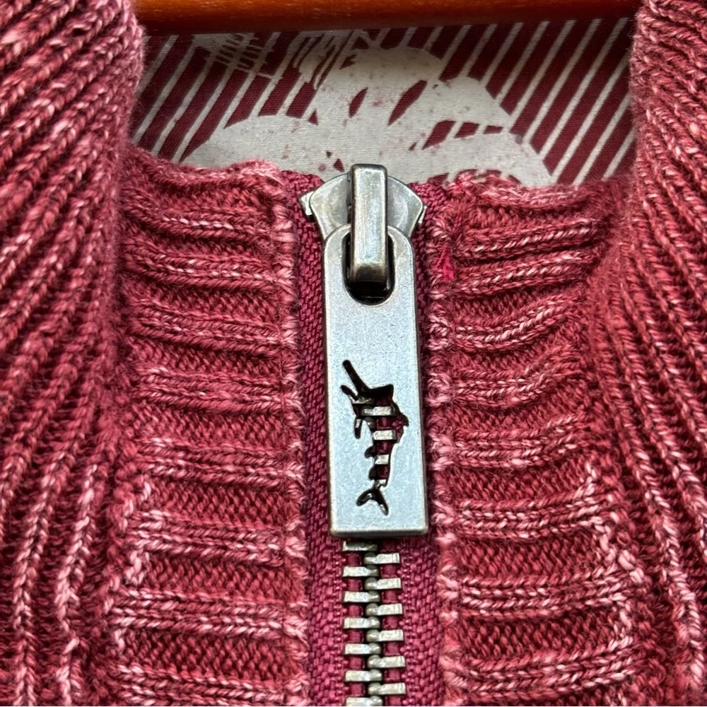 Tommy Bahama Half Zip Cotton Sweater Maroon Red Size XL Quarter Zip